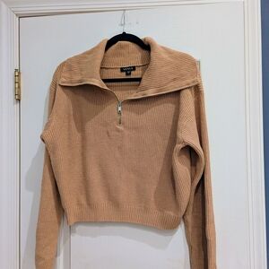 VENUS Women's Camel Cowl Neck Sweater